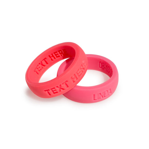 2 Ring Set! - Bundle deal Personalized Silicone  for Women