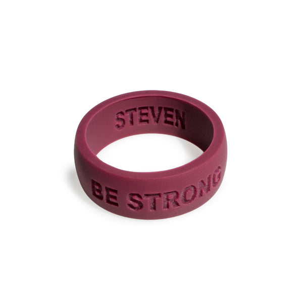 Red Custom Men's Silicone Ring Aroband