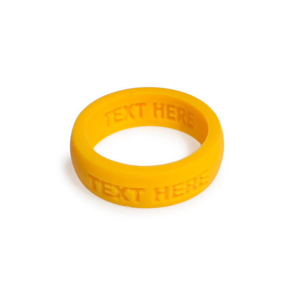 Yellow Custom Women's Silicone Ring Aroband
